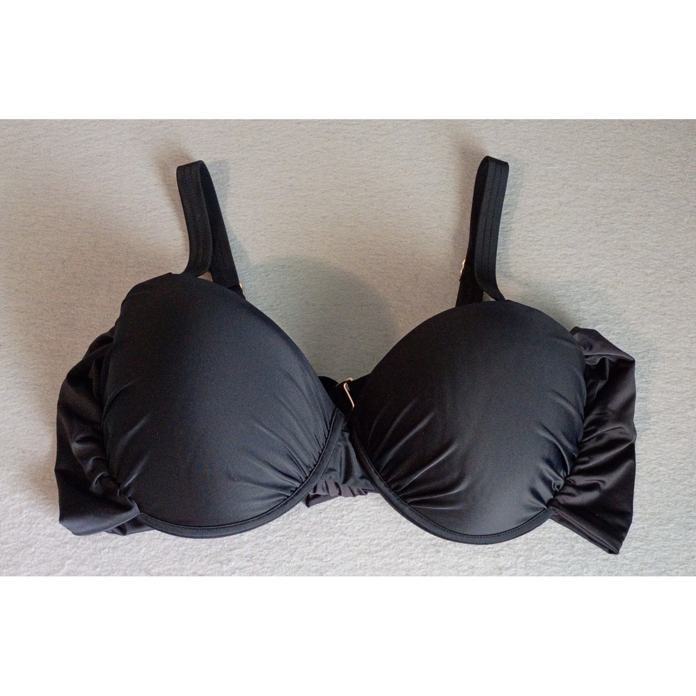SWIMSUITS FOR ALL SWIM TOP, SIZE‎ 20D/DD, Black, New Without Tags, Nyon Spandex